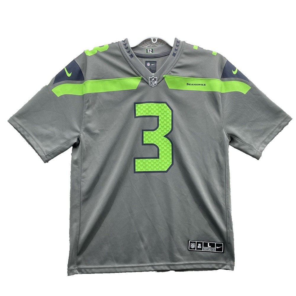 Nike NFL Seattle Seahawks Jersey Youth Boys Large 14/16 Russell Wilson #3 Sports